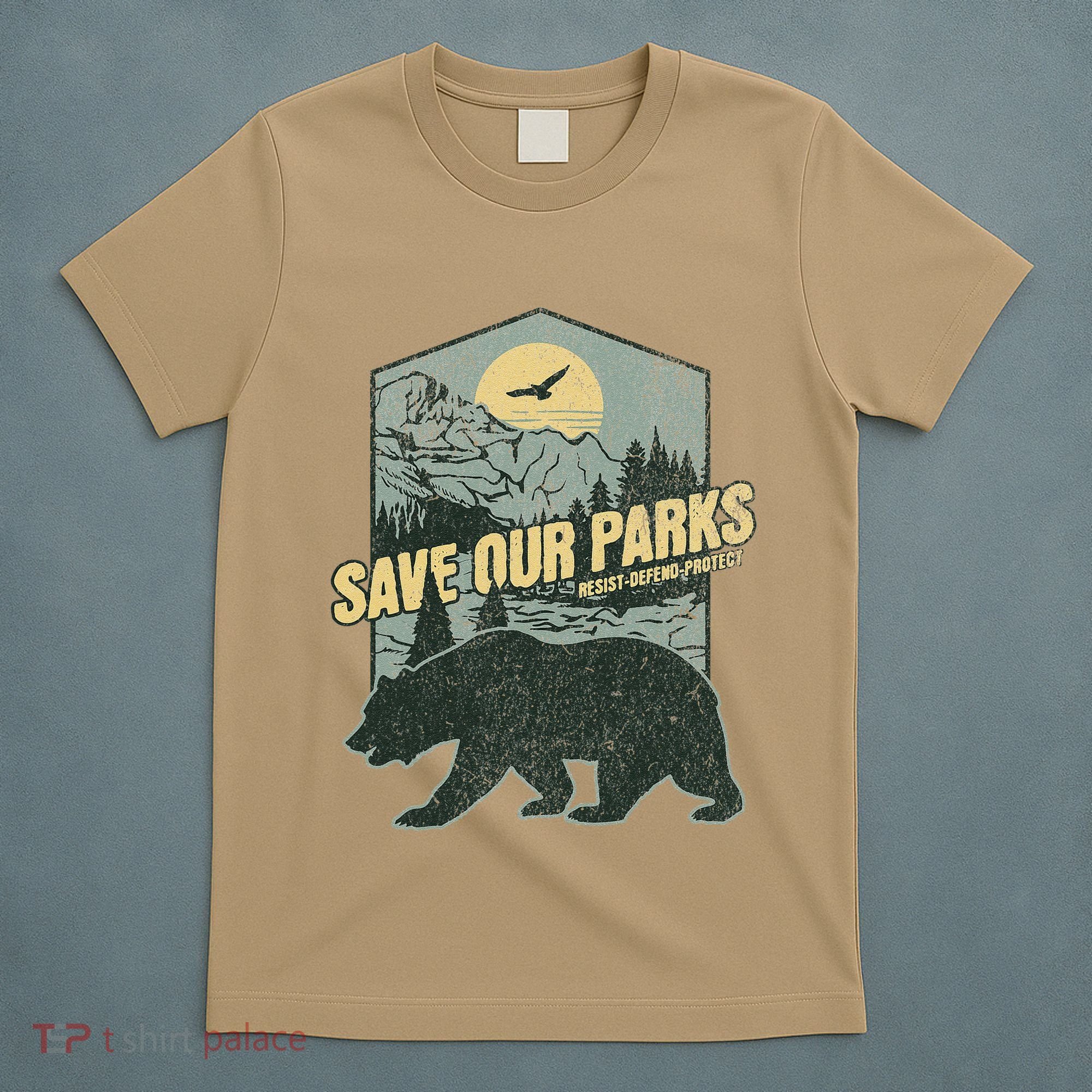 Save Our National Parks Resist Bear Anti Trump Alt Us Parks Gift T-Shirt