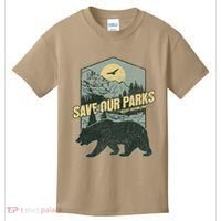 Save Our National Parks Resist Bear Anti Trump Alt Us Parks Gift Kids T-Shirt thumb 0
