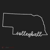 State Of Nebraska Outline With Volleyball Script Tumbler thumb 3