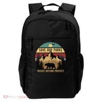 Save Our National Parks Parks Over Profits Bear Backpack thumb 0