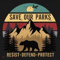 Save Our National Parks Parks Over Profits Bear Backpack thumb 2