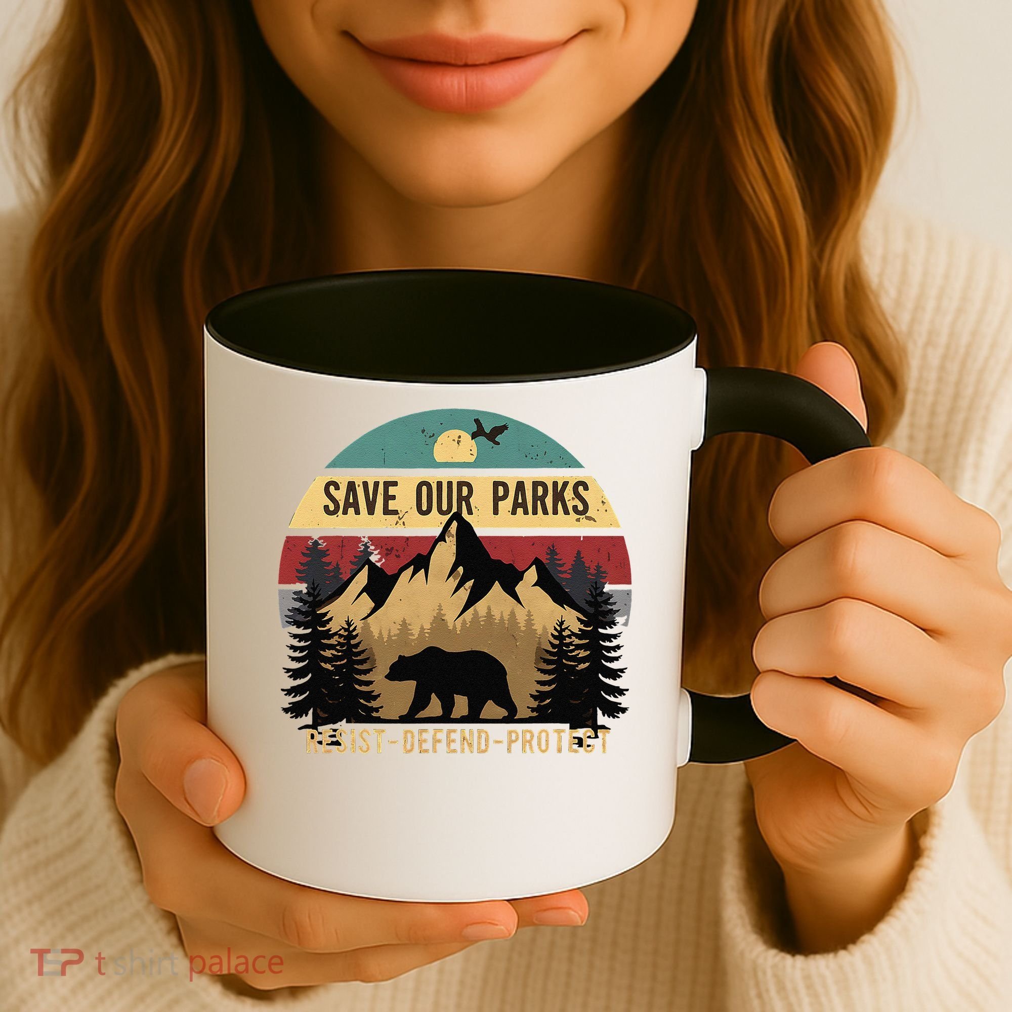 Save Our National Parks Parks Over Profits Bear Coffee Mug