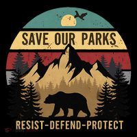 Save Our National Parks Parks Over Profits Bear Women's Hoodie thumb 2