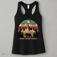 Save Our National Parks Parks Over Profits Bear Women's Tank Top thumb 3
