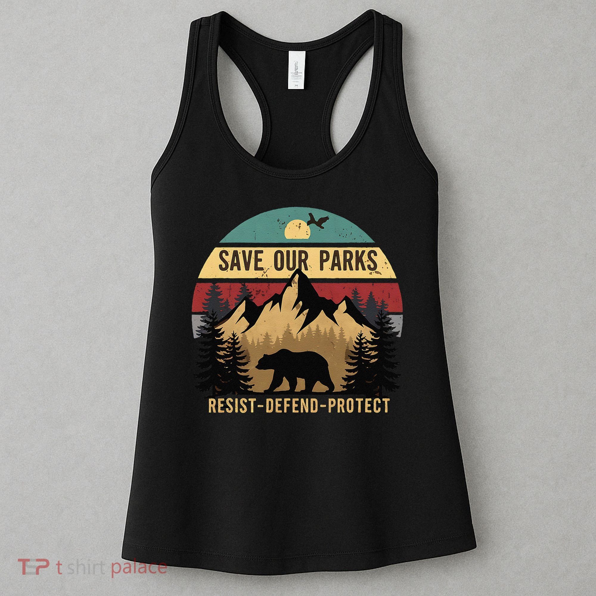Save Our National Parks Parks Over Profits Bear Women's Tank Top