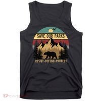 Save Our National Parks Parks Over Profits Bear Tank Top thumb 0