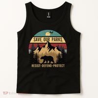 Save Our National Parks Parks Over Profits Bear Tank Top thumb 2