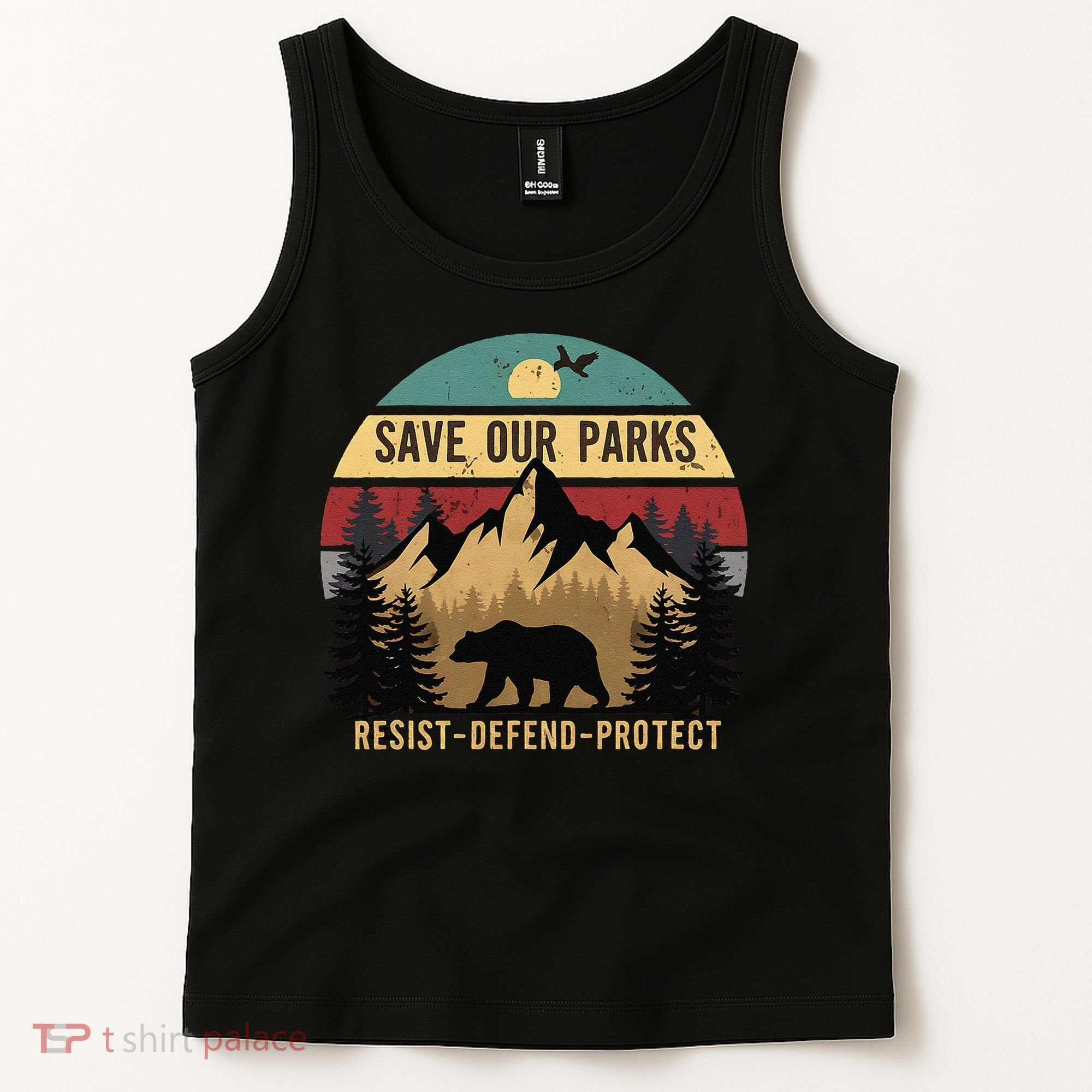 Save Our National Parks Parks Over Profits Bear Tank Top