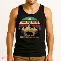 Save Our National Parks Parks Over Profits Bear Tank Top thumb 3