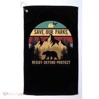 Save Our National Parks Parks Over Profits Bear Golf Towel thumb 0