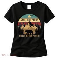 Save Our National Parks Parks Over Profits Bear Women's T-Shirt thumb 0