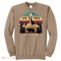 Save Our National Parks Parks Over Profits Bear Sweatshirt thumb 0