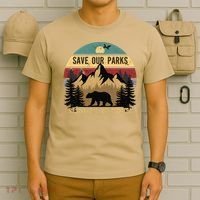 Save Our National Parks Parks Over Profits Bear T-Shirt thumb 6