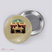 Save Our National Parks Parks Over Profits Bear Button thumb 0