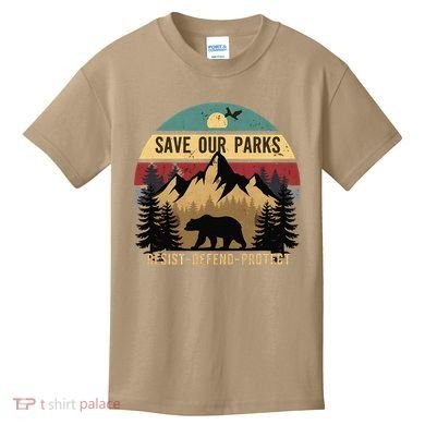 Save Our National Parks Parks Over Profits Bear Kids T-Shirt