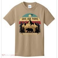 Save Our National Parks Parks Over Profits Bear Kids T-Shirt thumb 0