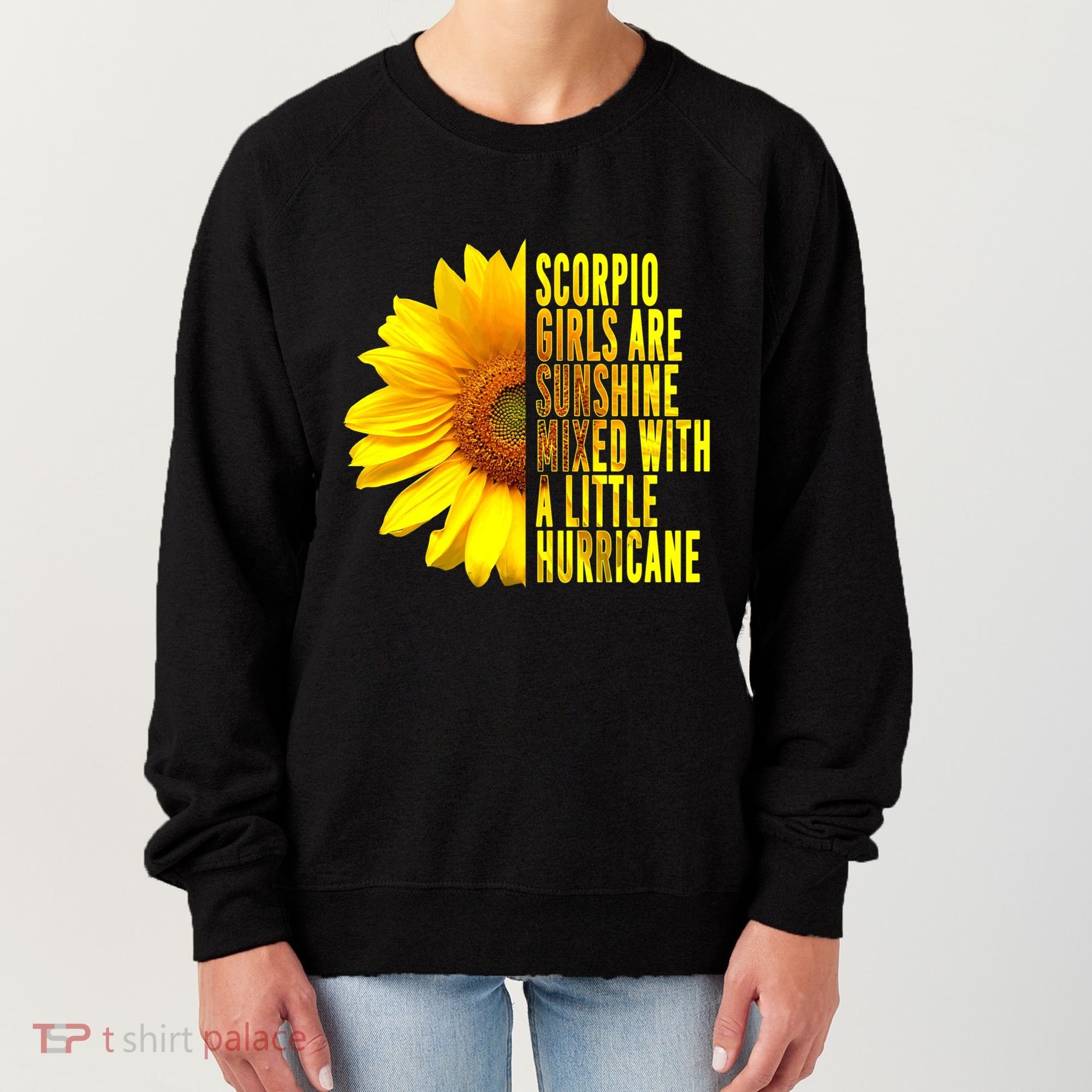 Scorpio October November Birthday Sunflower Queen Gift Women's Sweatshirt