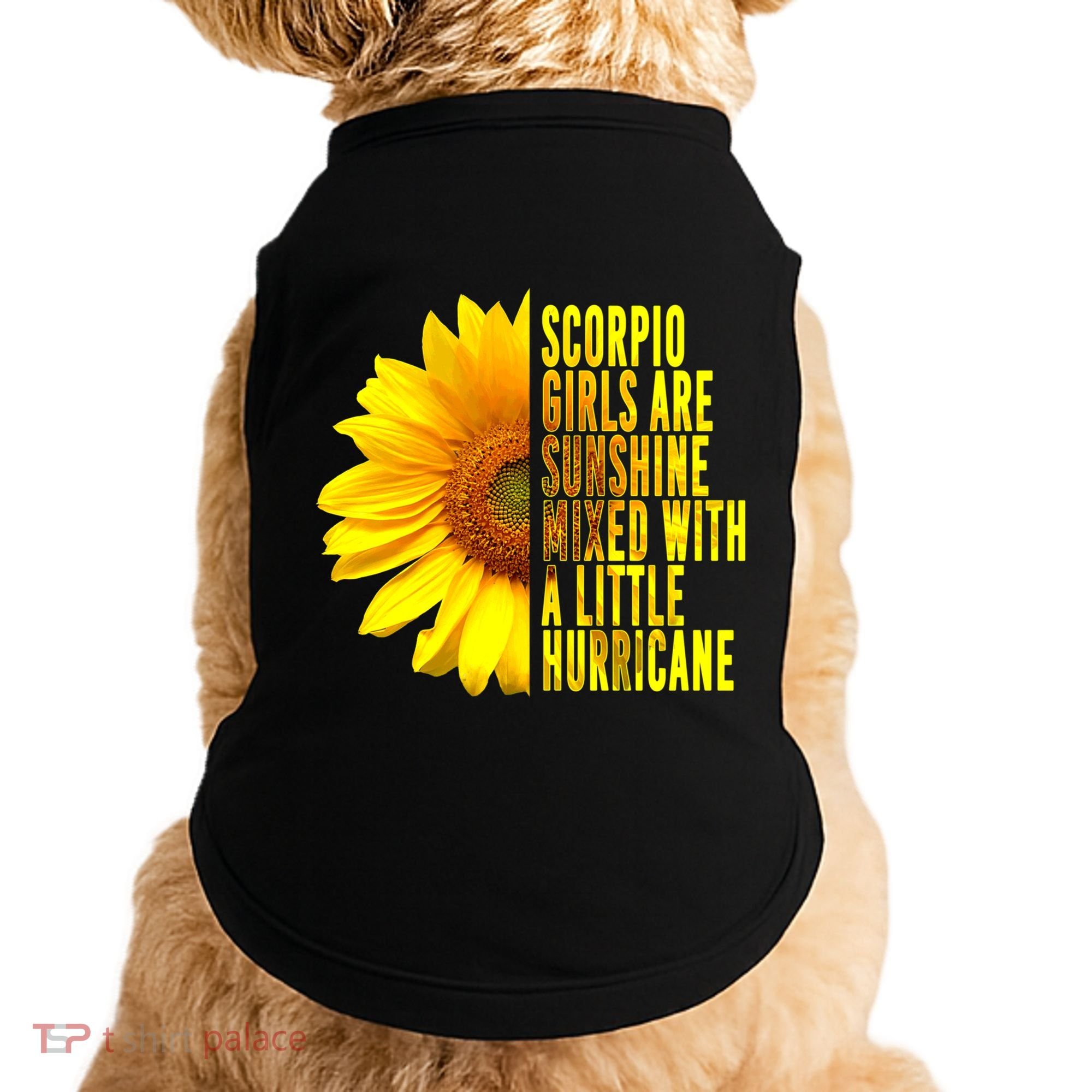 Scorpio October November Birthday Sunflower Queen Gift Doggie Tank
