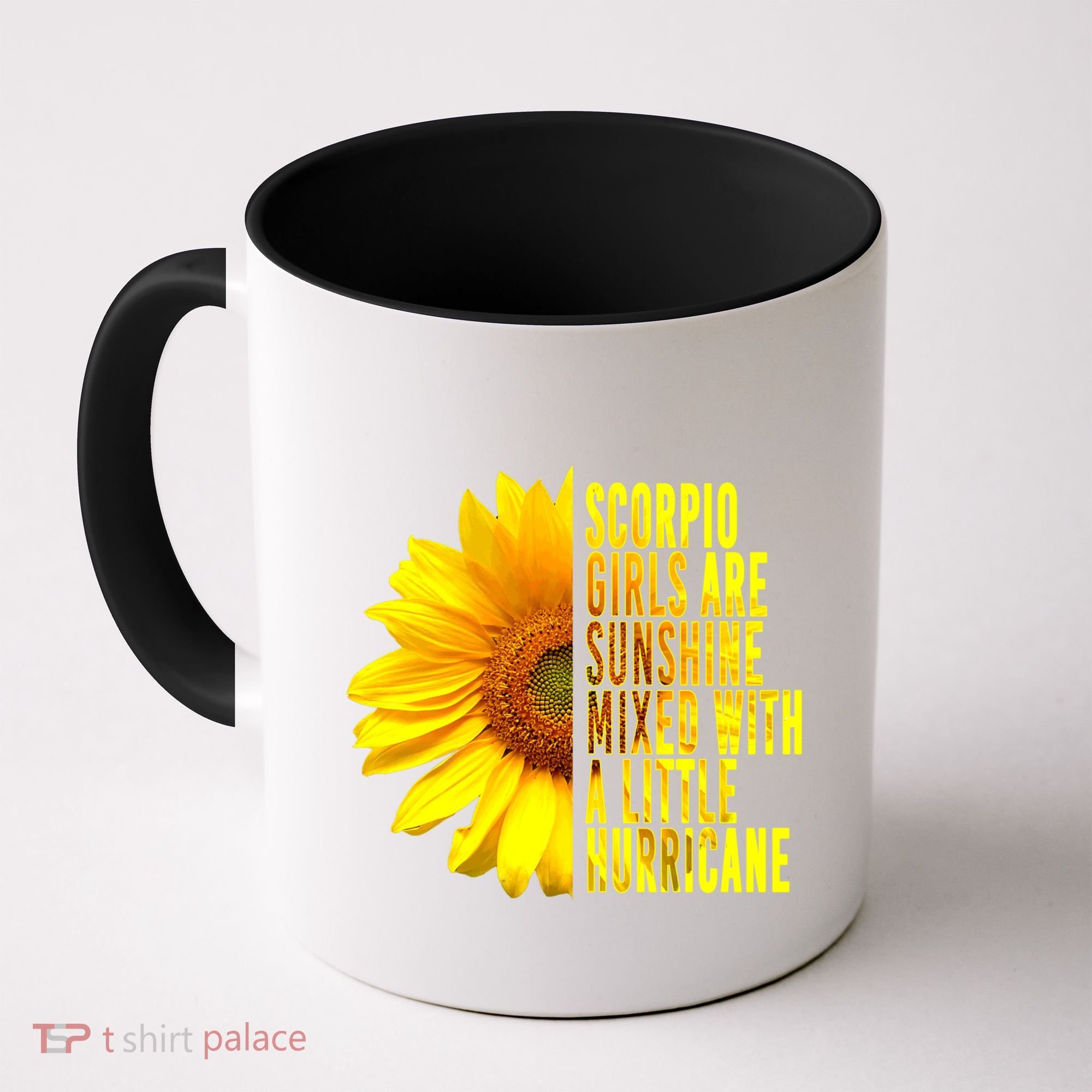 Scorpio October November Birthday Sunflower Queen Gift Coffee Mug