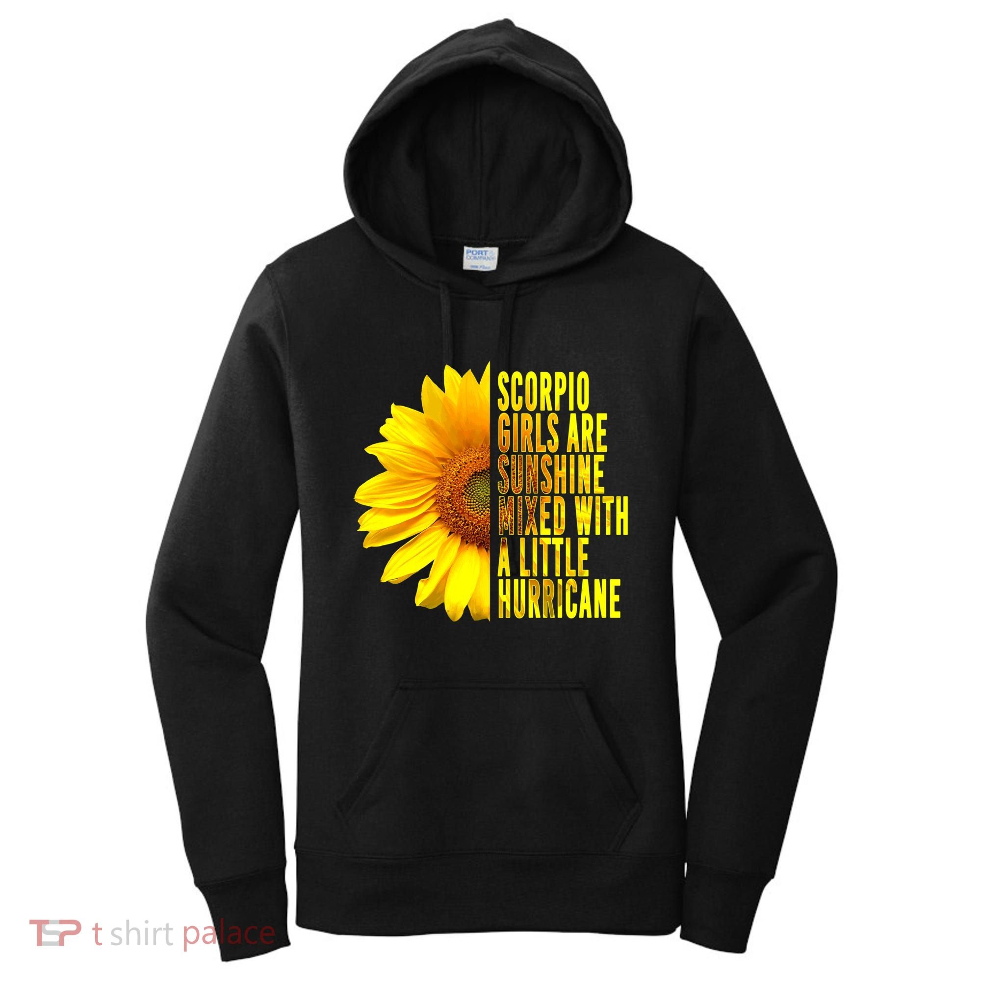Scorpio October November Birthday Sunflower Queen Gift Women's Hoodie