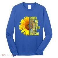 Scorpio October November Birthday Sunflower Queen Gift Long Sleeve Shirt thumb 0
