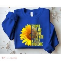 Scorpio October November Birthday Sunflower Queen Gift Sweatshirt thumb 2