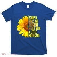 Scorpio October November Birthday Sunflower Queen Gift T-Shirt thumb 0
