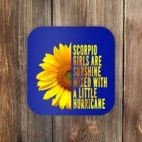 Scorpio October November Birthday Sunflower Queen Gift Coaster thumb 0