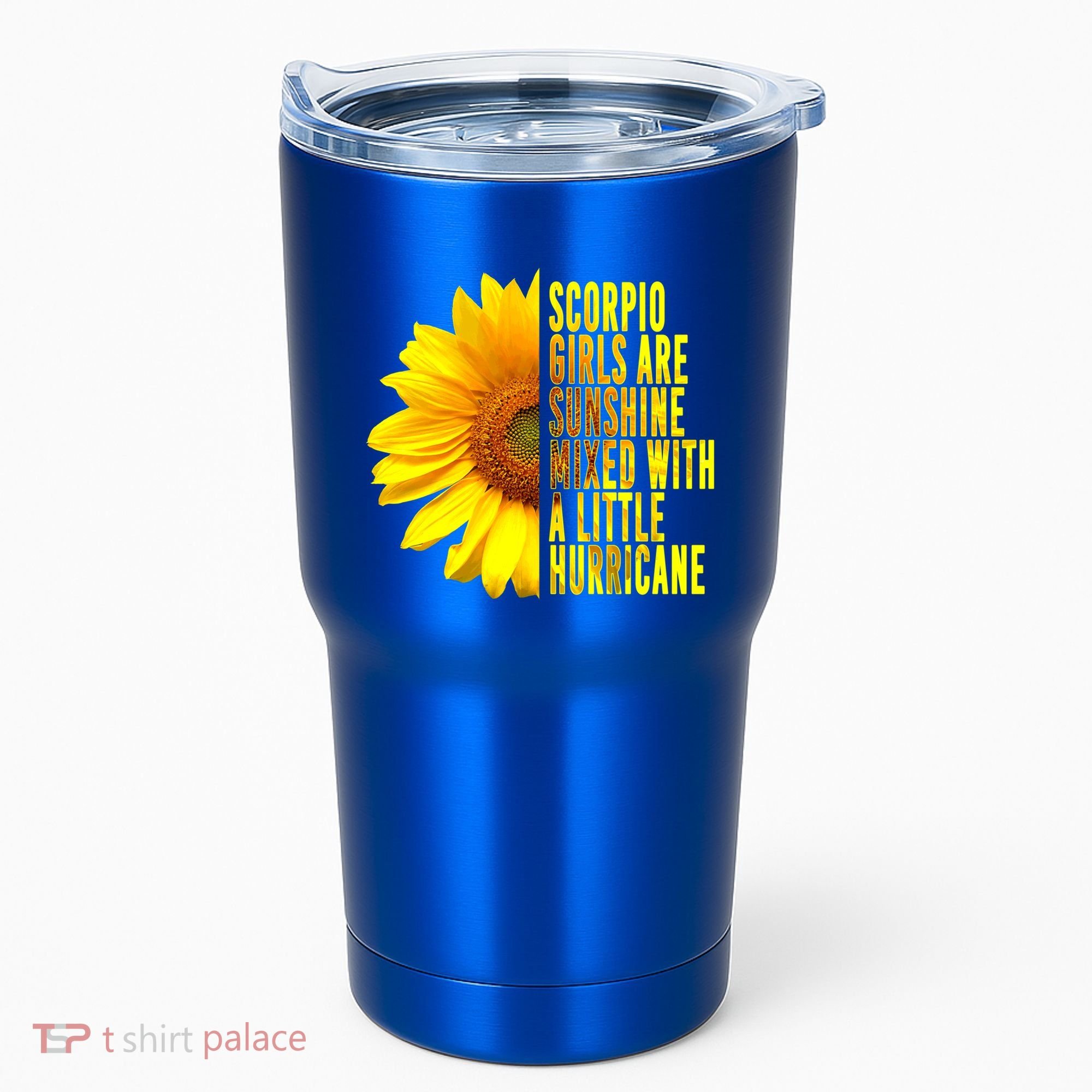 Scorpio October November Birthday Sunflower Queen Gift Tumbler