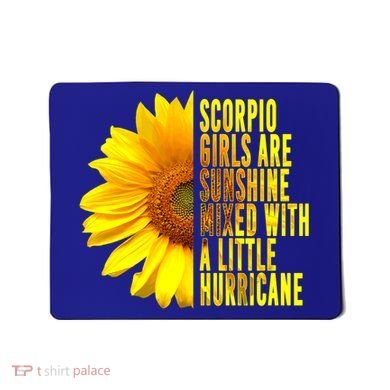Scorpio October November Birthday Sunflower Queen Gift Mousepad