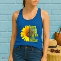 Scorpio October November Birthday Sunflower Queen Gift Women's Tank Top thumb 2