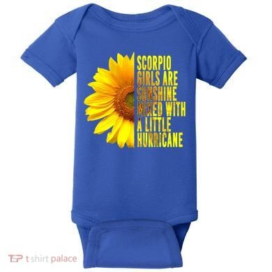 Scorpio October November Birthday Sunflower Queen Gift Baby Bodysuit