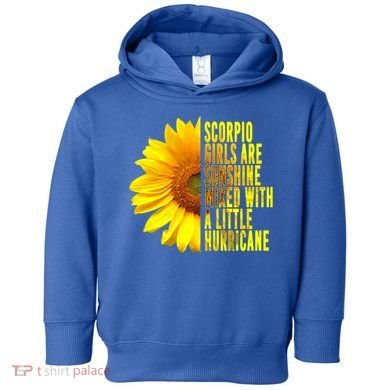Scorpio October November Birthday Sunflower Queen Gift Toddler Hoodie