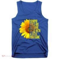 Scorpio October November Birthday Sunflower Queen Gift Tank Top thumb 0