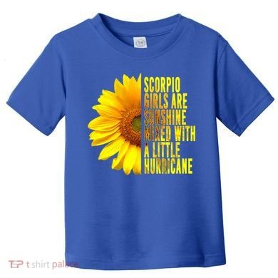 Scorpio October November Birthday Sunflower Queen Gift Toddler T-Shirt