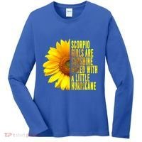 Scorpio October November Birthday Sunflower Queen Gift Women's Long Sleeve Shirt thumb 0
