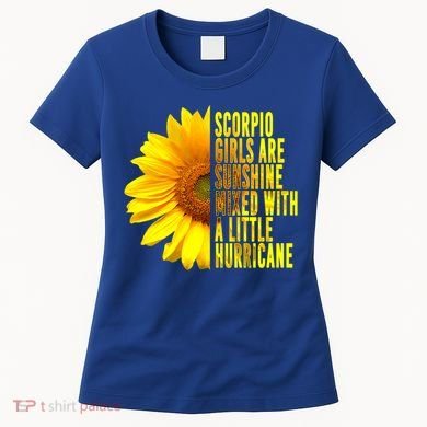 Scorpio October November Birthday Sunflower Queen Gift Women's T-Shirt