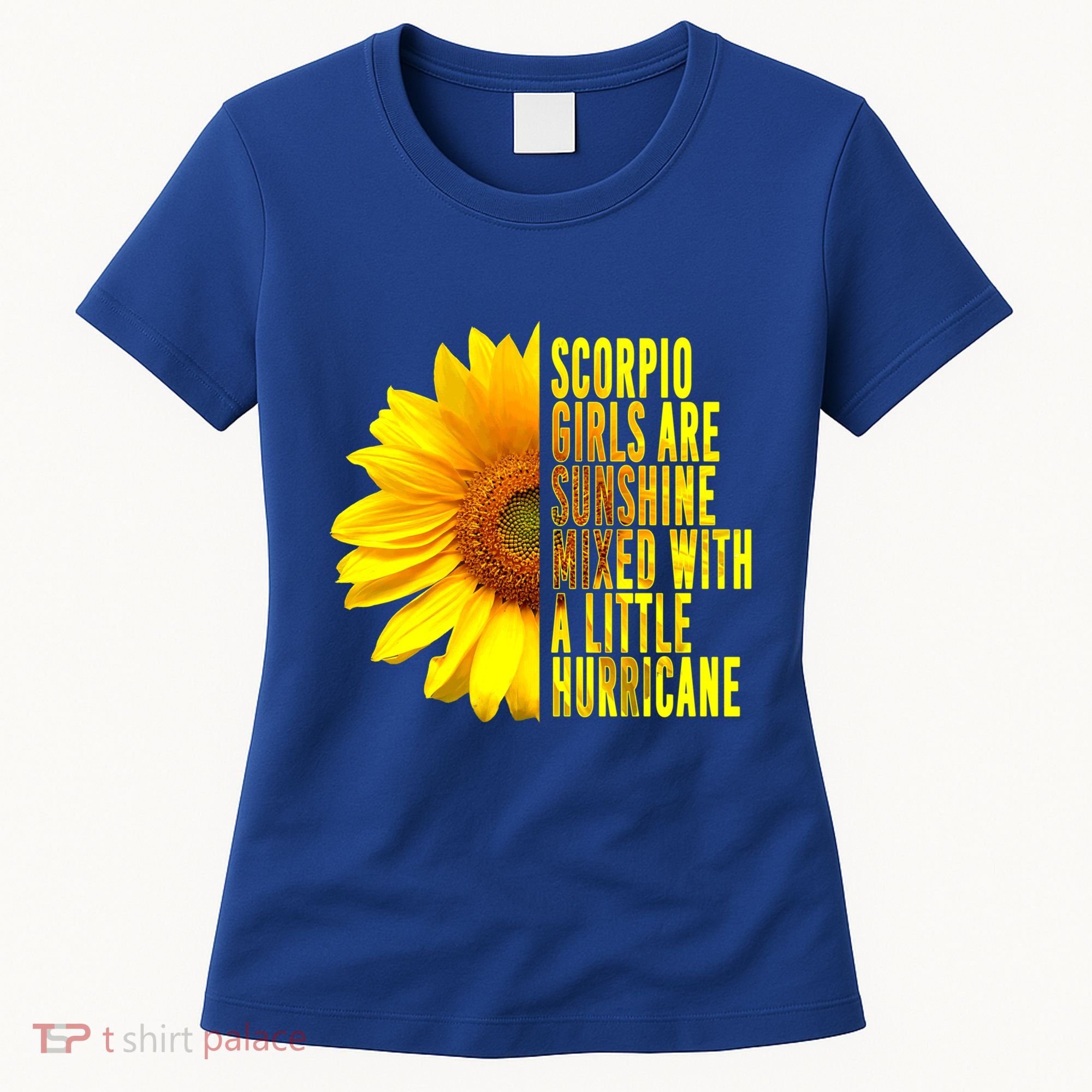 Scorpio October November Birthday Sunflower Queen Gift Women's T-Shirt