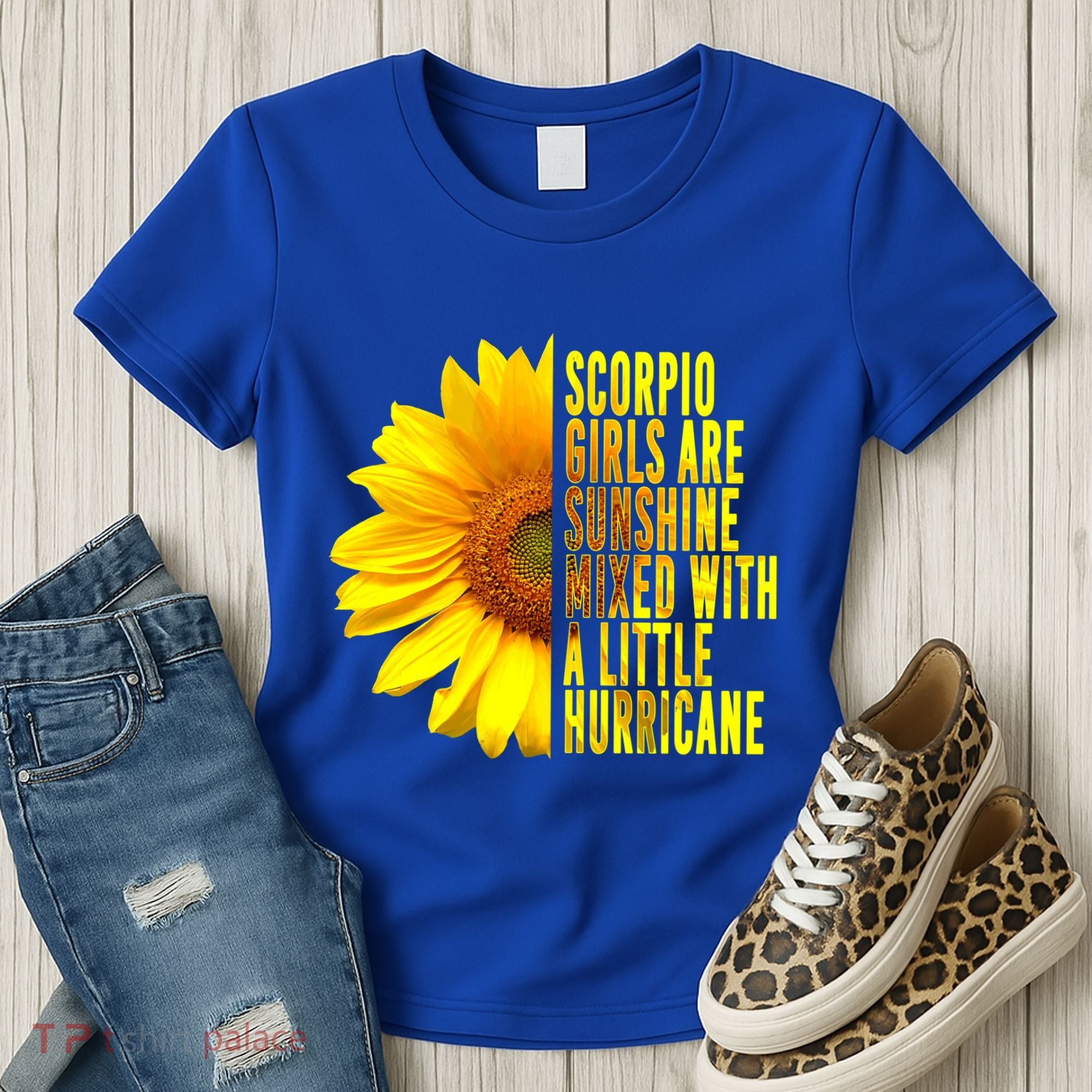Scorpio October November Birthday Sunflower Queen Gift Women's T-Shirt