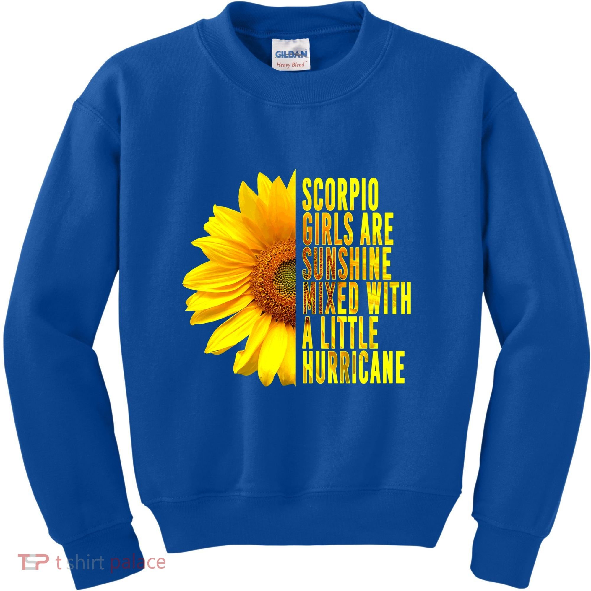 Scorpio October November Birthday Sunflower Queen Gift Kids Sweatshirt