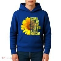Scorpio October November Birthday Sunflower Queen Gift Kids Hoodie thumb 4