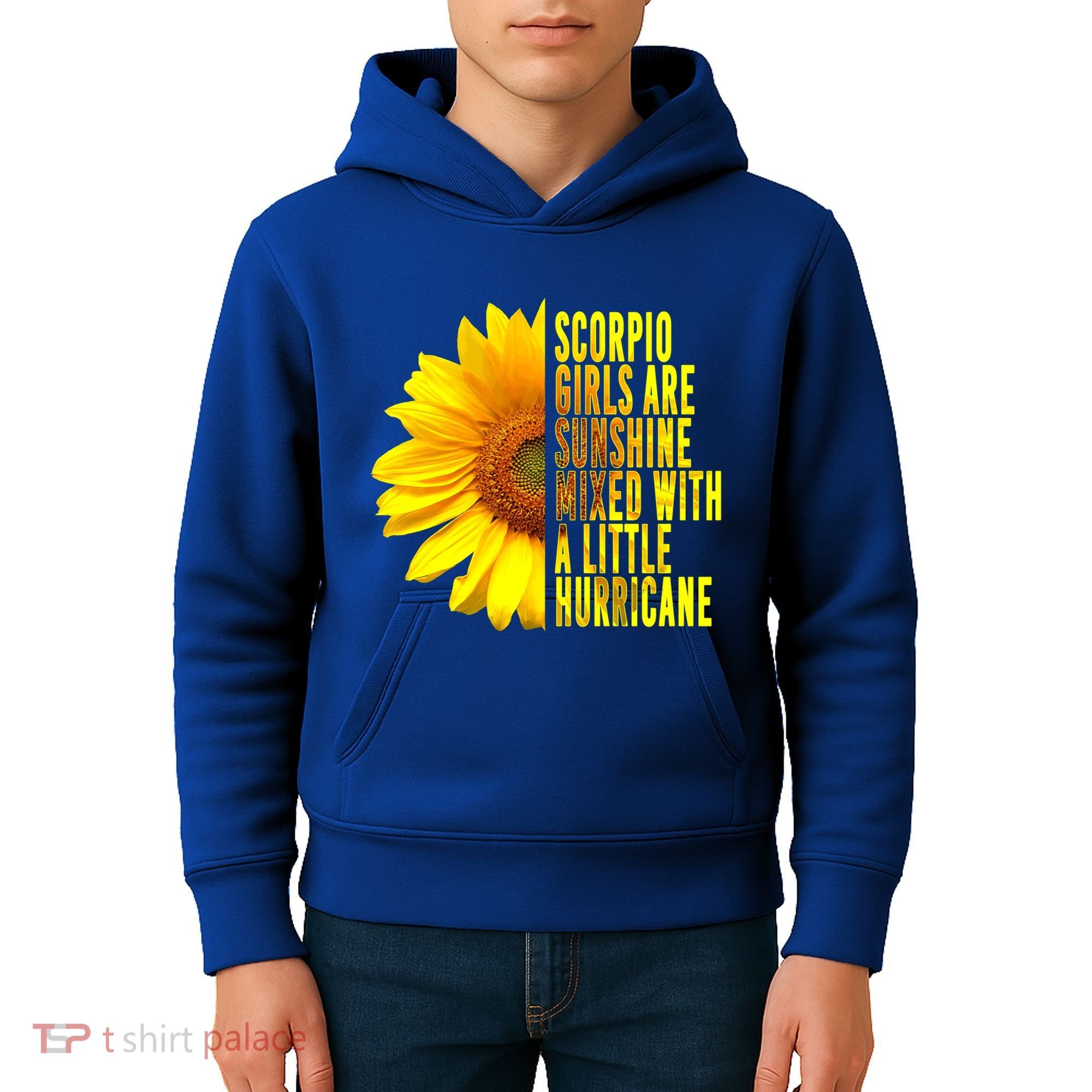 Scorpio October November Birthday Sunflower Queen Gift Kids Hoodie