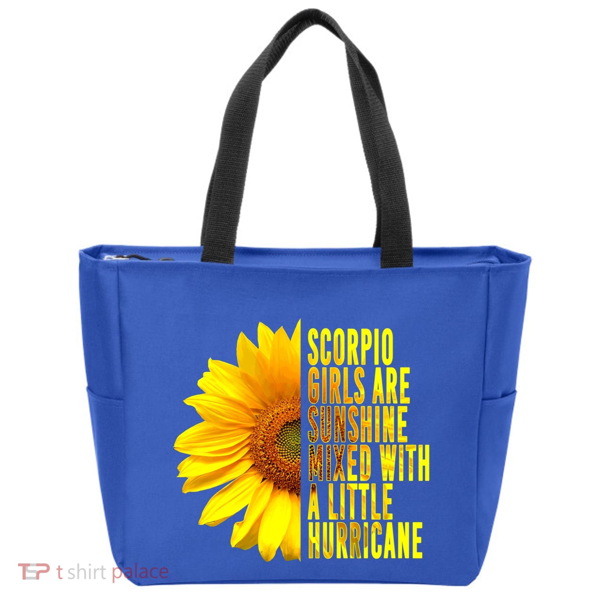 Scorpio October November Birthday Sunflower Queen Gift Tote Bag