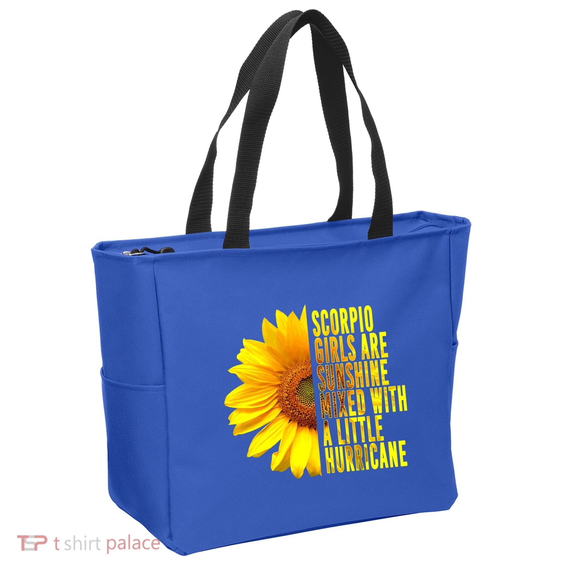 Scorpio October November Birthday Sunflower Queen Gift Tote Bag