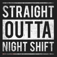 Straight Outta Night Shift Nurse Gift Golf Towel thumb 3
