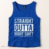 Straight Outta Night Shift Nurse Gift Tank Top thumb 2