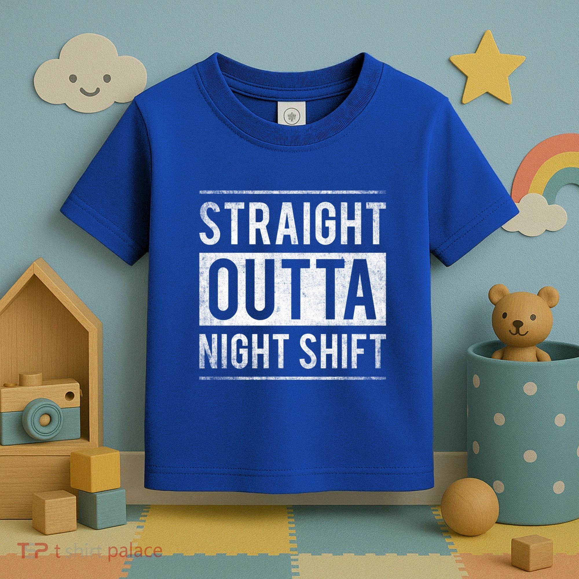 Straight Outta Night Shift Nurse Gift Toddler T-Shirt