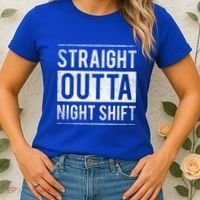 Straight Outta Night Shift Nurse Gift Women's T-Shirt thumb 2