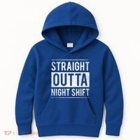 Straight Outta Night Shift Nurse Gift Kids Hoodie thumb 0