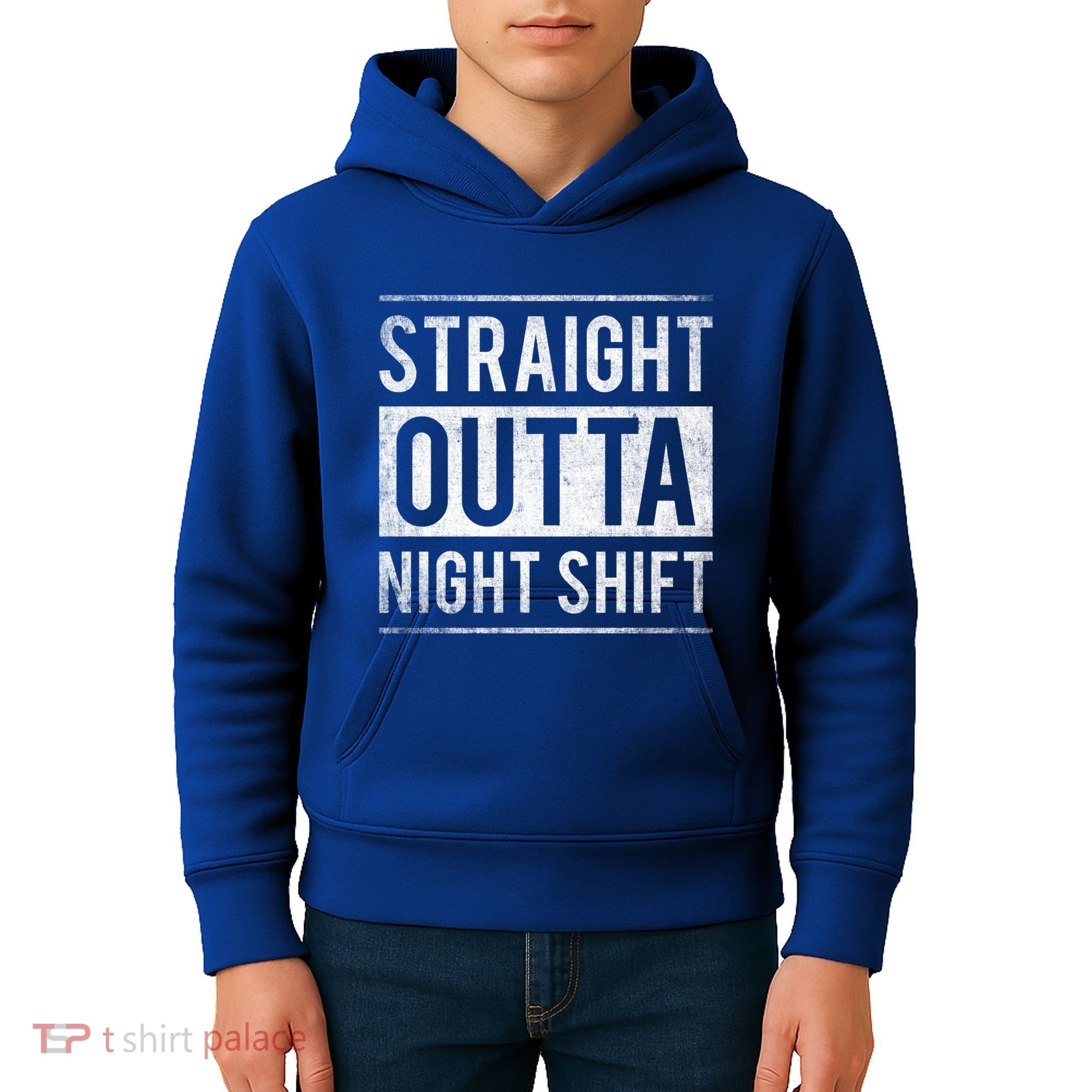 Straight Outta Night Shift Nurse Gift Kids Hoodie